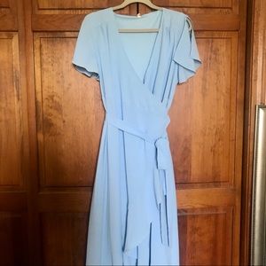 Blue Ruffle High low dress